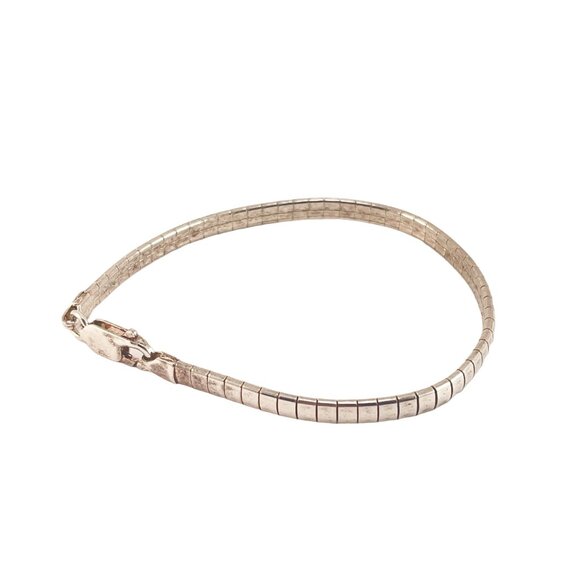 Sterling Silver Italian Snake Chain Bracelet 7.5" - Picture 3 of 6